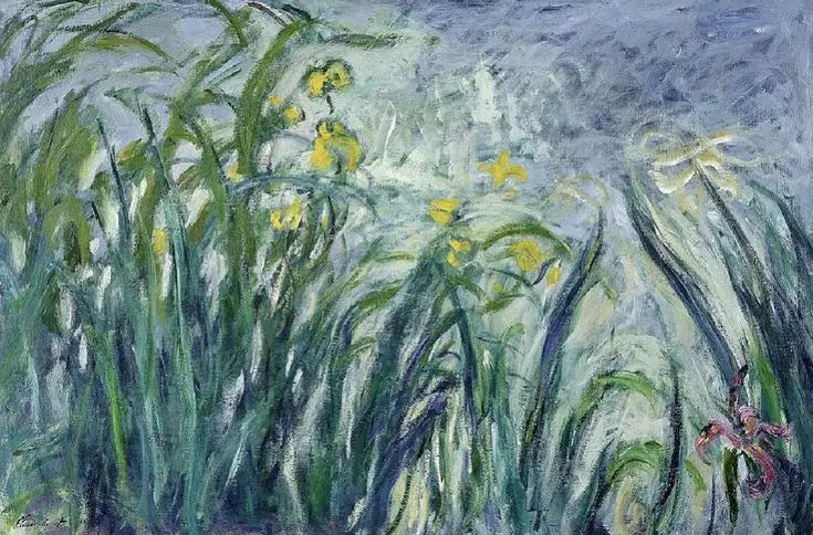 Gele en paarse irissen - Claude Monet