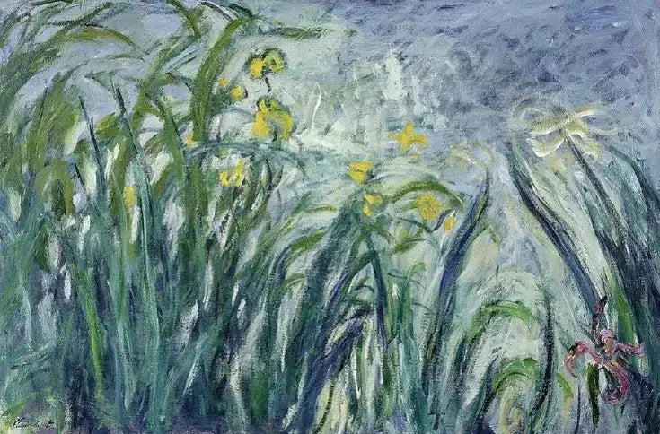 Gele en paarse irissen - Claude Monet