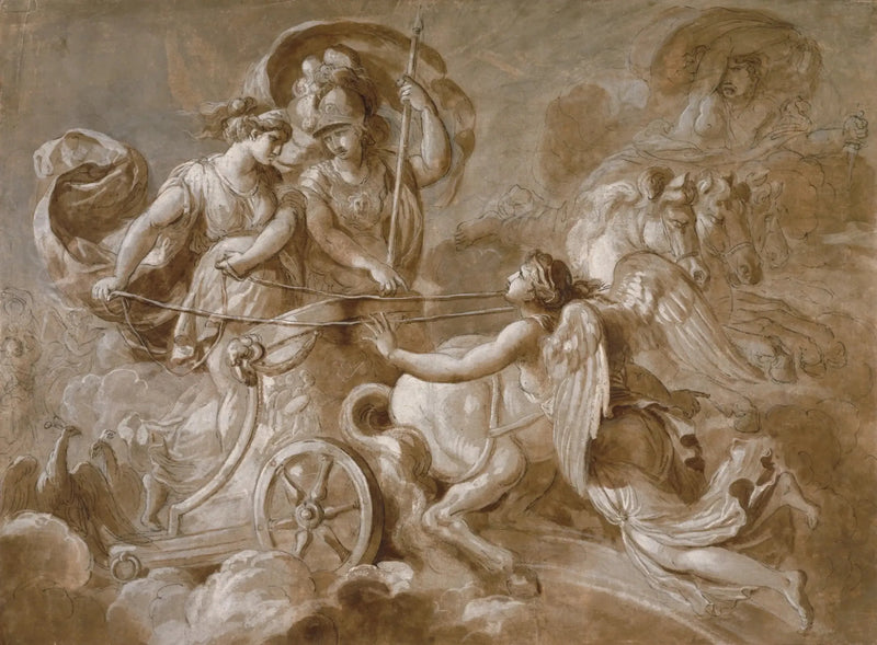Iris die naar Athene en Hera toekomt - Louis Jean François Lagrenée

Source:
Iris s'approchant d'Athéna et d'Héra - Louis Jean François Lagrenée