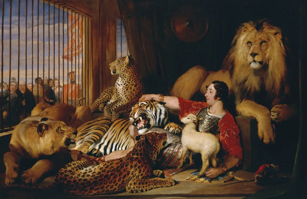 Isaac van Amburgh et ses animaux - Edwin Henry Landseer - Alpha Reproduction