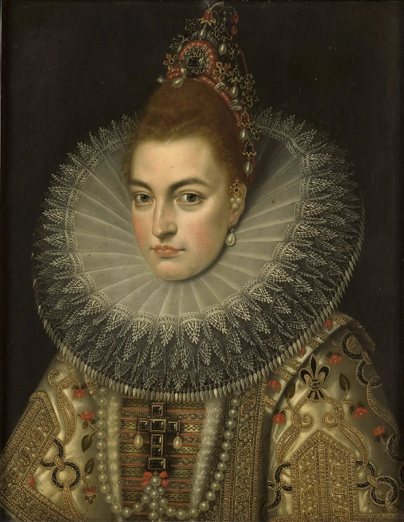 Isabelle Claire Eugénie, echtgenote van de aartshertog Albert VII

Source:
Isabelle Claire Eugénie, épouse de l'archiduc Albert VII - Frans Pourbus the Younger