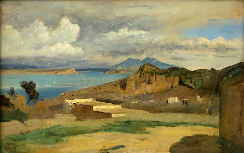 Ischia, uitzicht vanaf de hellingen van de berg Epomeo - Jean-Baptiste Camille Corot