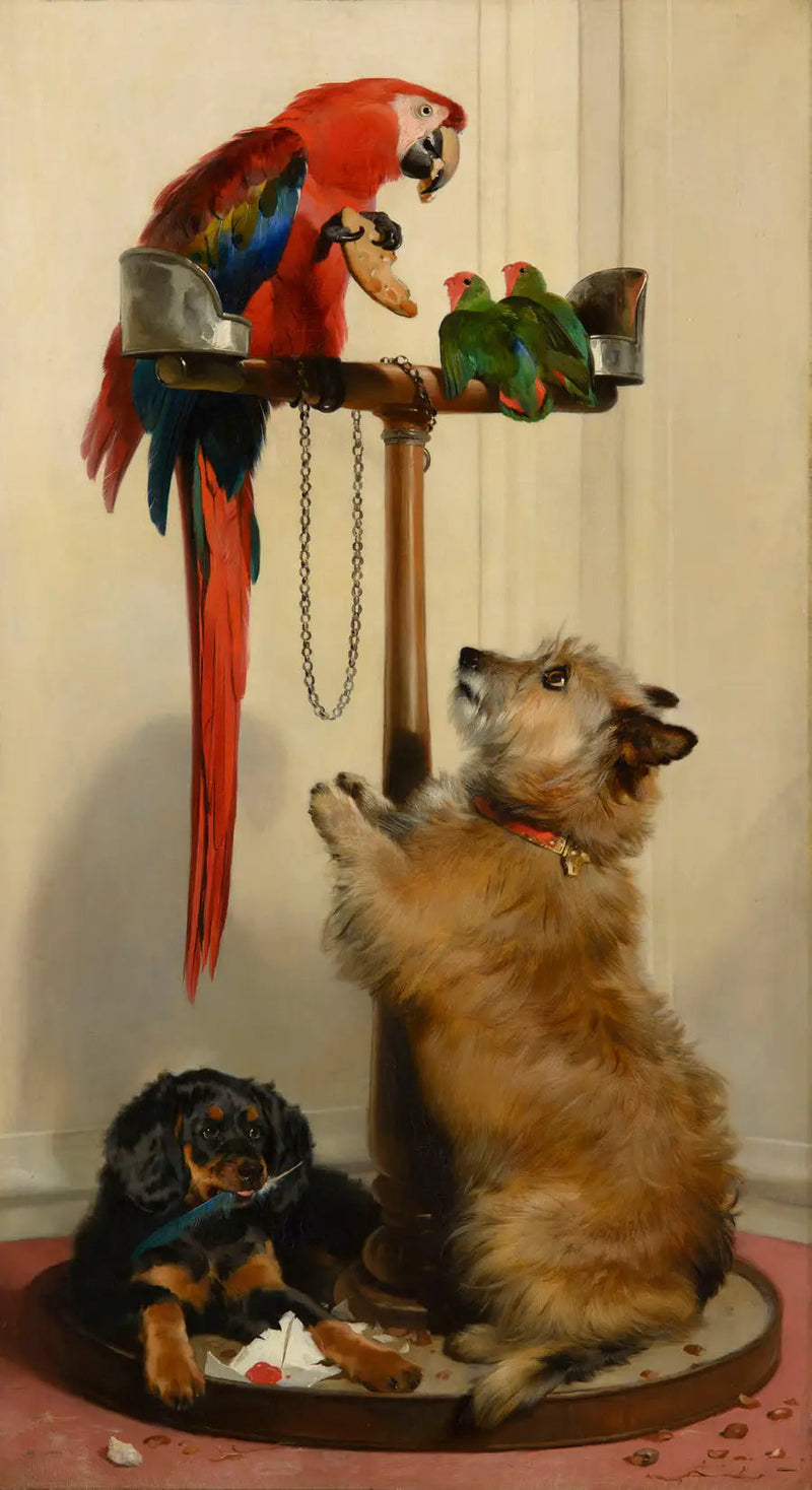Islay, Tilco, een ara en twee onafscheidelijke - Edwin Henry Landseer

Source:
Islay, Tilco, un ara et deux inséparables - Edwin Henry Landseer