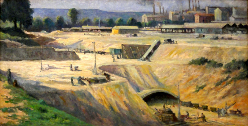 Issy-les-Moulineaux, bouwplaats voor de metro - Maximilien Luce