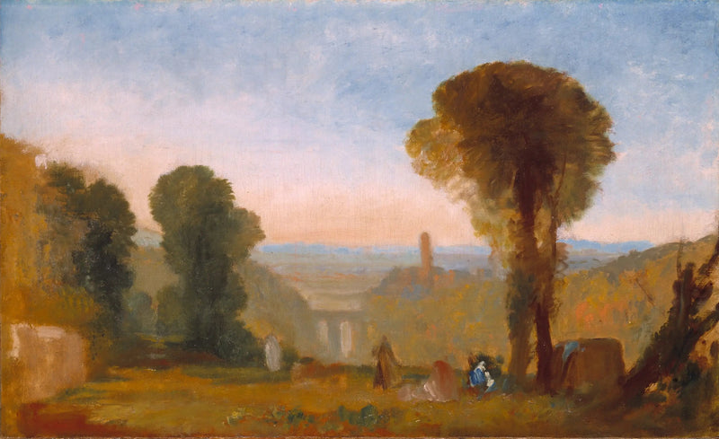 Italiaans Landschap met Brug en Toren - J. M. W. Turner