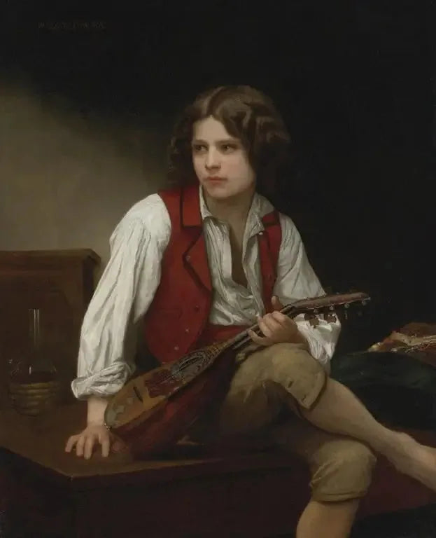Italiaan met de mandoline - Bouguereau