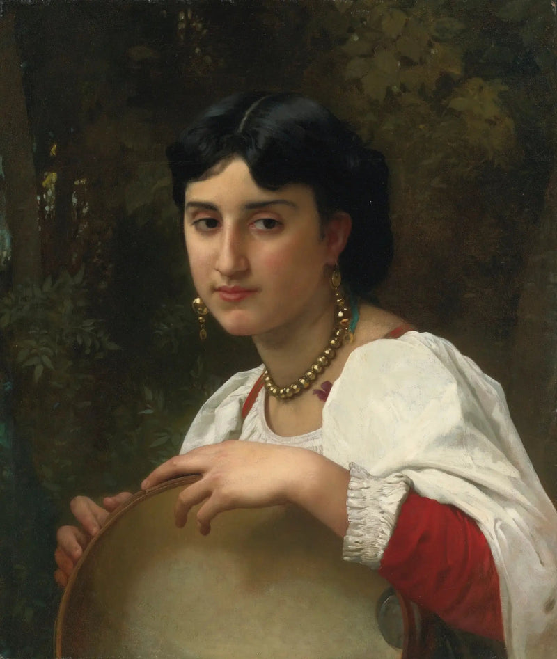 Italiaanse met tamboerijn - Bouguereau