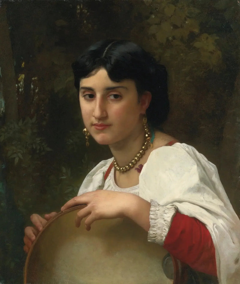 Italiaanse met tamboerijn - Bouguereau