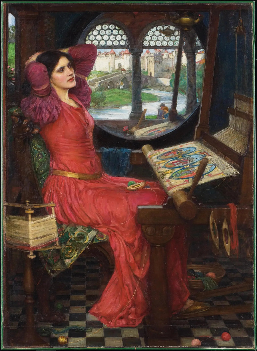 "Ik ben er half zat van, de schaduwen," zei de Dame van Shalott - John William Waterhouse