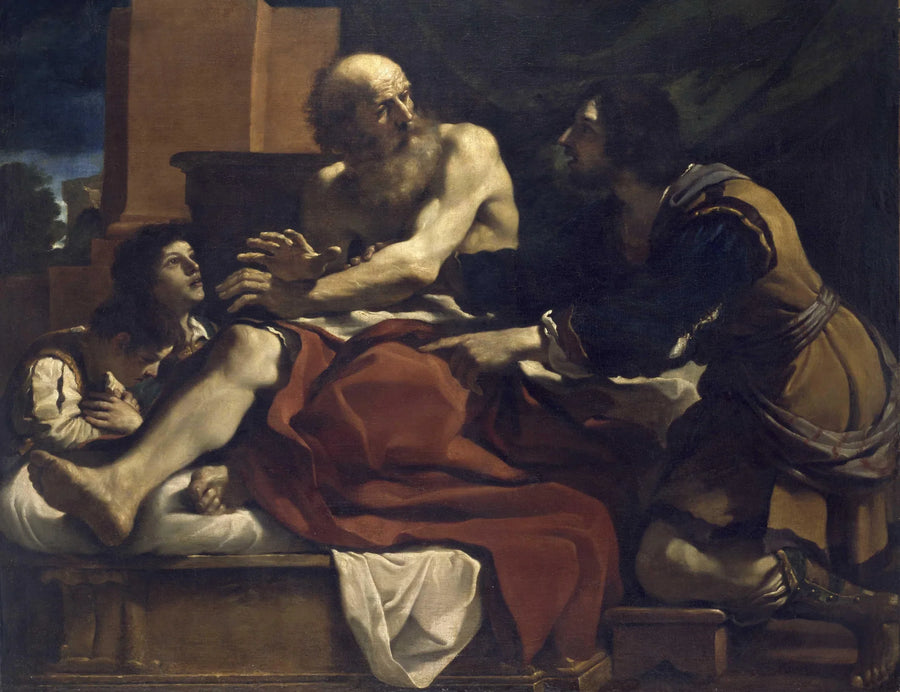 Jacob zegent de zonen van Jozef - Guercino