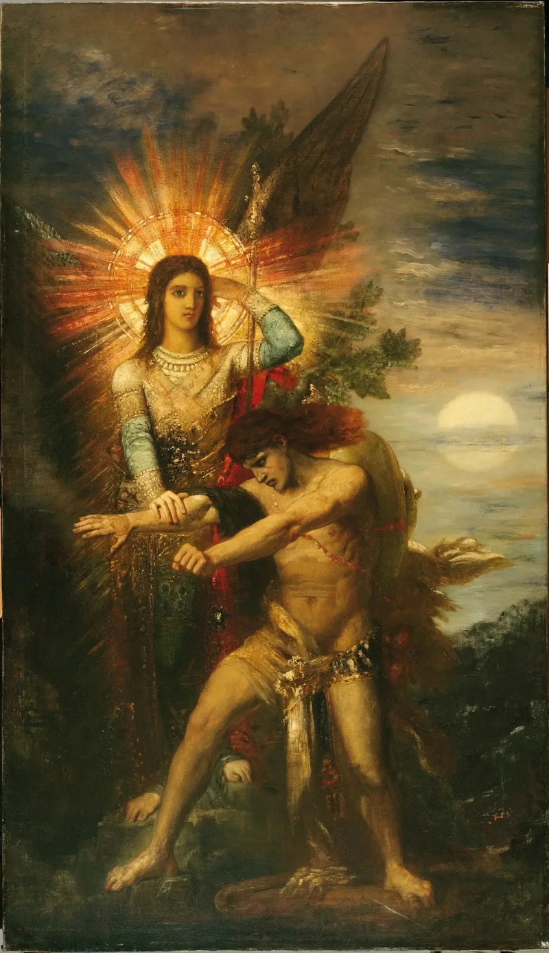 Jacob en de Engel - Gustave Moreau