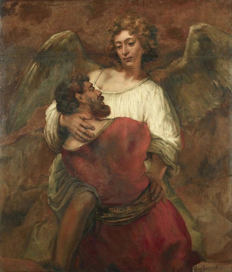 Jacobs strijd met de Engel - Rembrandt