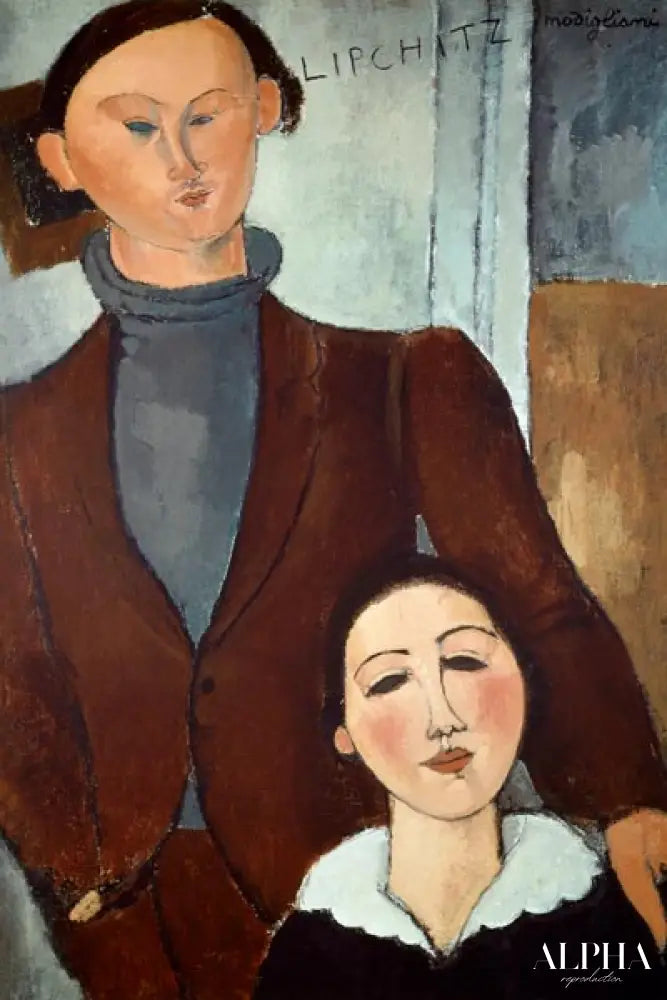 Jacques Lipschitz et son épouse - Amedeo Modigliani - Reproductions de tableaux et peintures haut de gamme