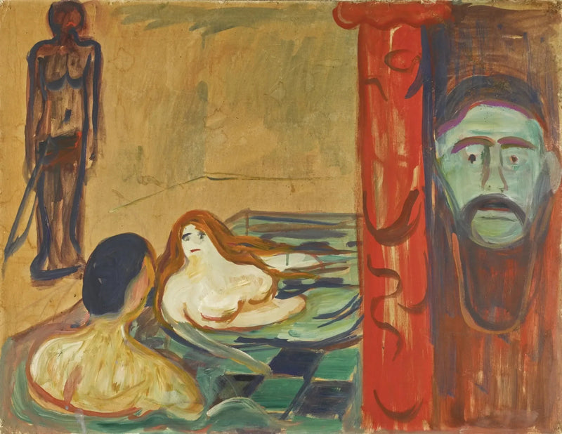 Jaloezie in bad - Edvard Munch