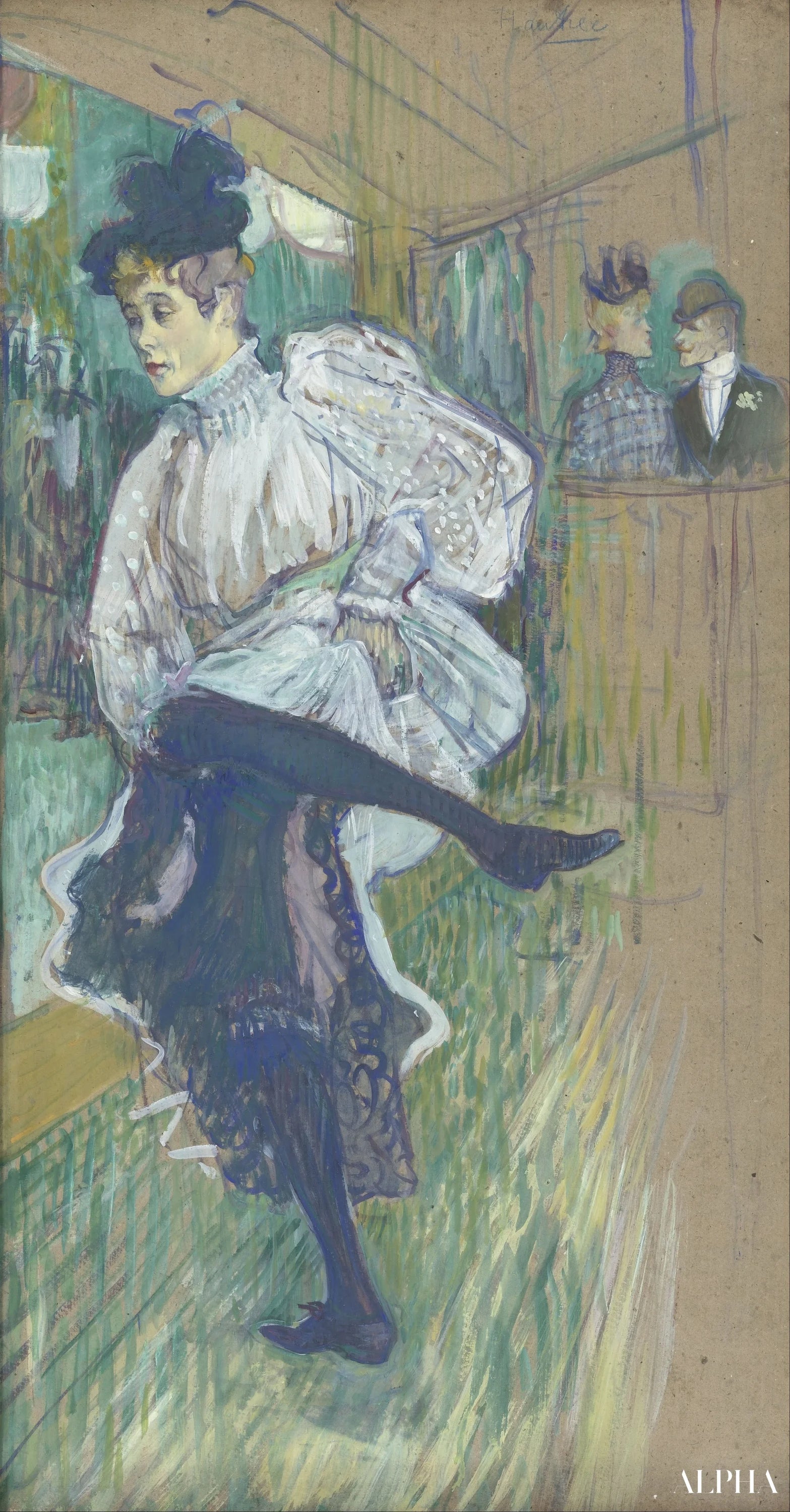 Jane Avril danst - Toulouse Lautrec - Reproducties van schilderijen en hoogwaardige schilderijen