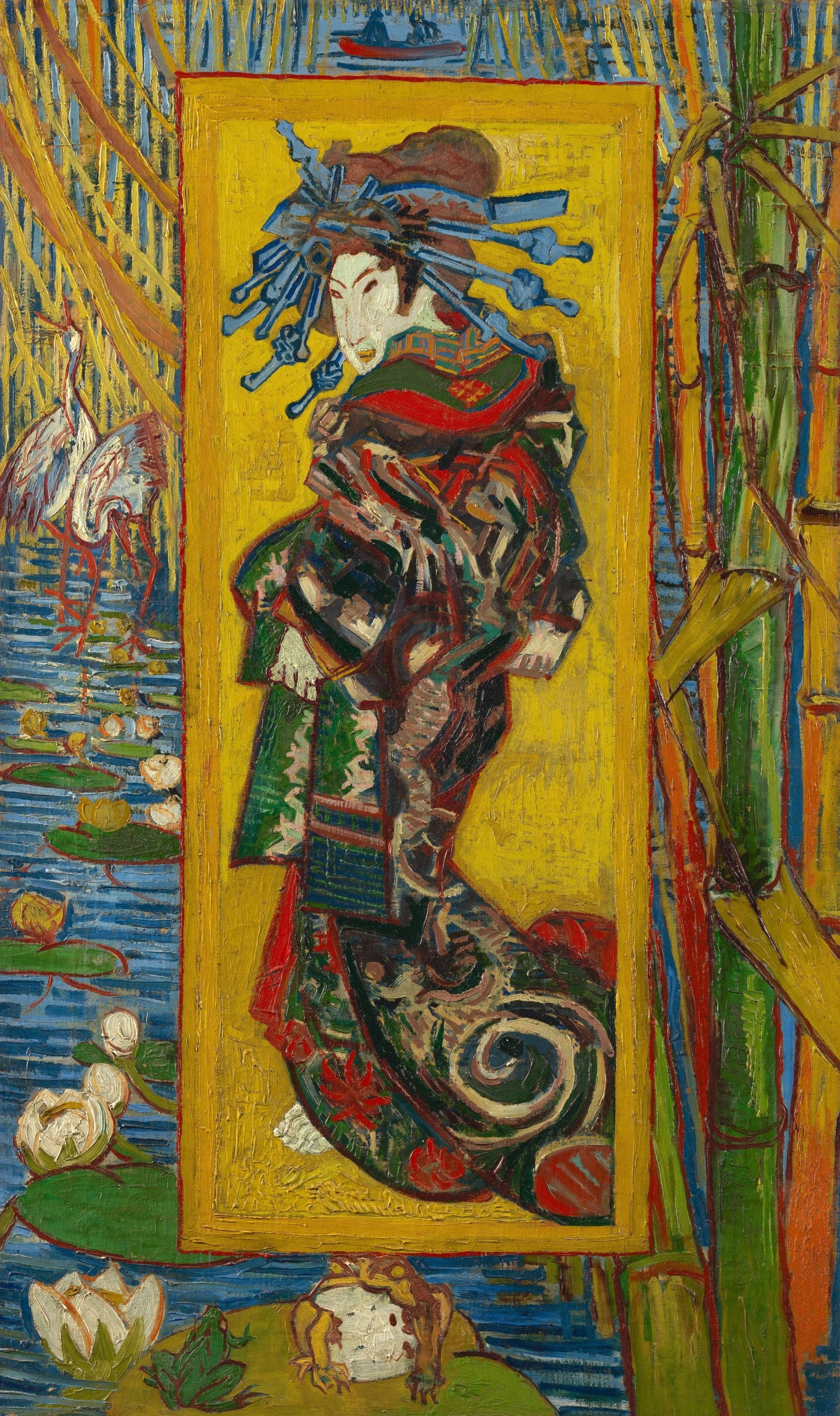 Japonaiserie, Courtisane d’après Eisen, de Vincent van Gogh, 1887, Van Gogh Museum