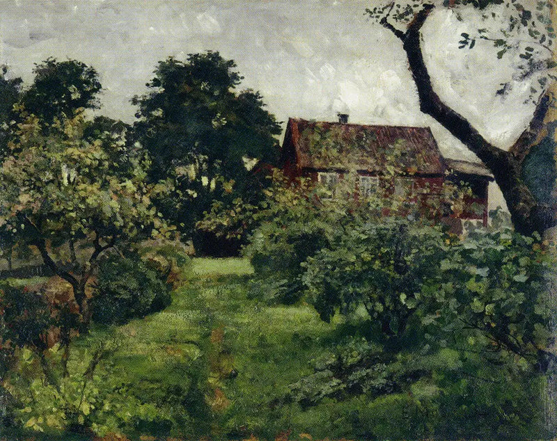 tuin bij het rode huis - Edvard Munch