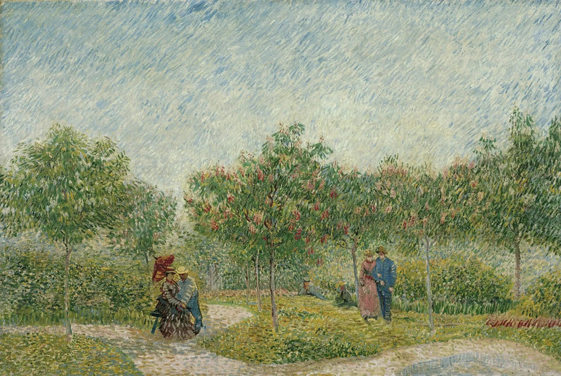 Tuin in Montmartre met geliefden - Vincent van Gogh