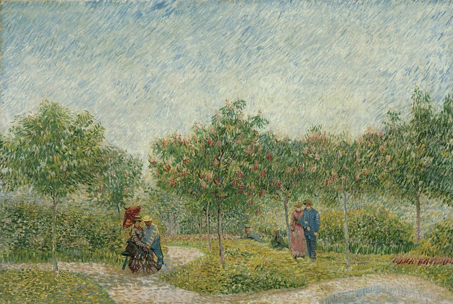 Tuin in Montmartre met geliefden - Vincent van Gogh