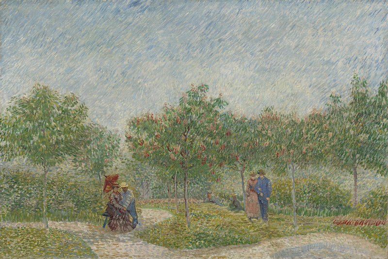 Tuin in Montmartre met geliefden - Vincent van Gogh