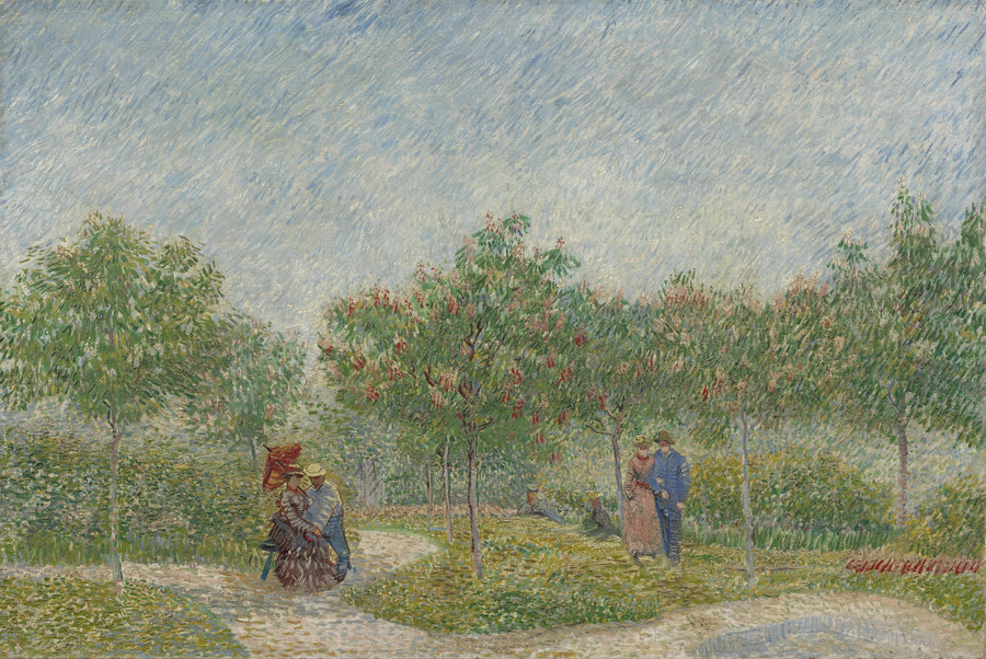 Tuin in Montmartre met geliefden - Vincent van Gogh