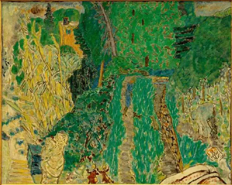 Tuin bij de kleine brug - Pierre Bonnard
