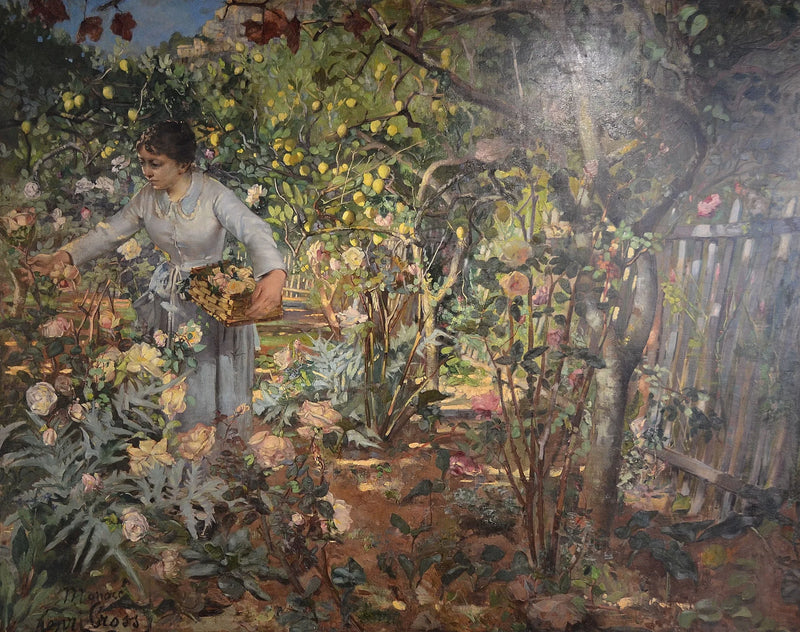 Rozen tuin in Monaco - Henri-Edmond Cross