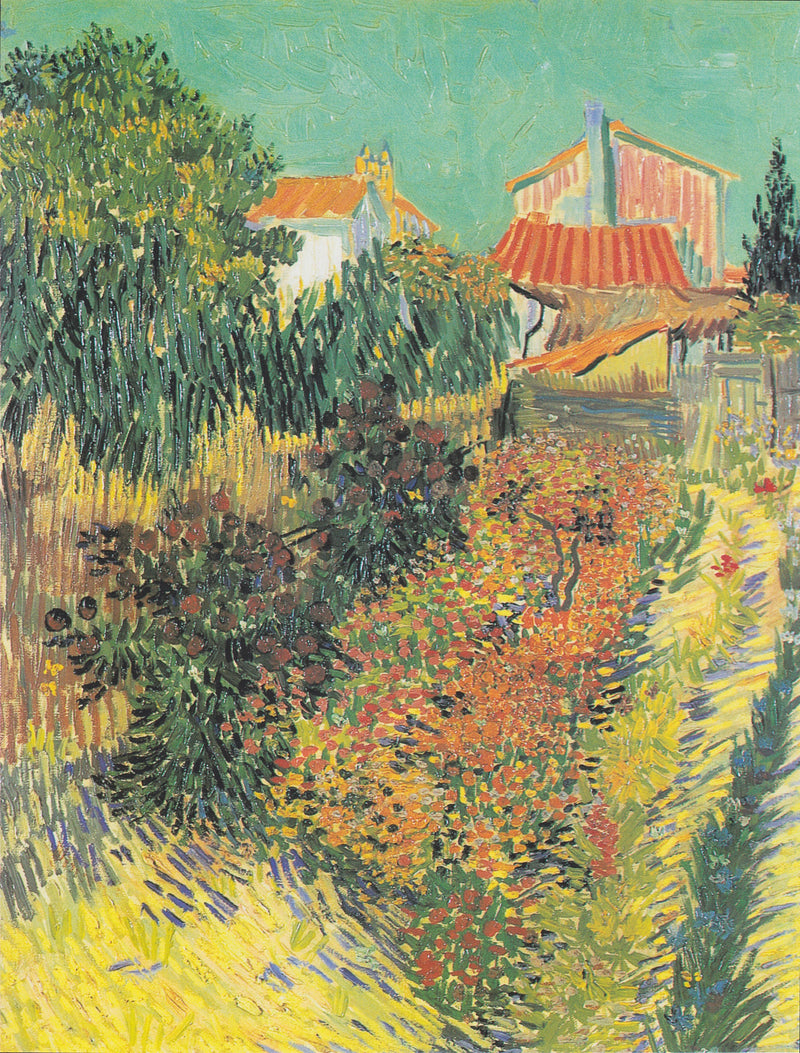 Tuin achter een huis - Vincent van Gogh