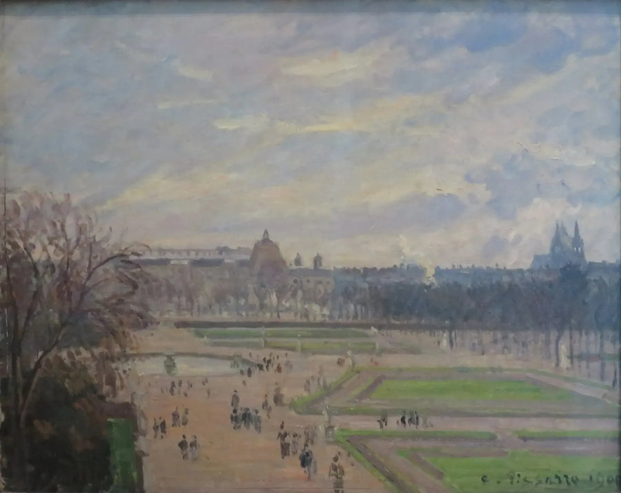 Tuilerieën, bewolkt en helder weer - Camille Pissarro
