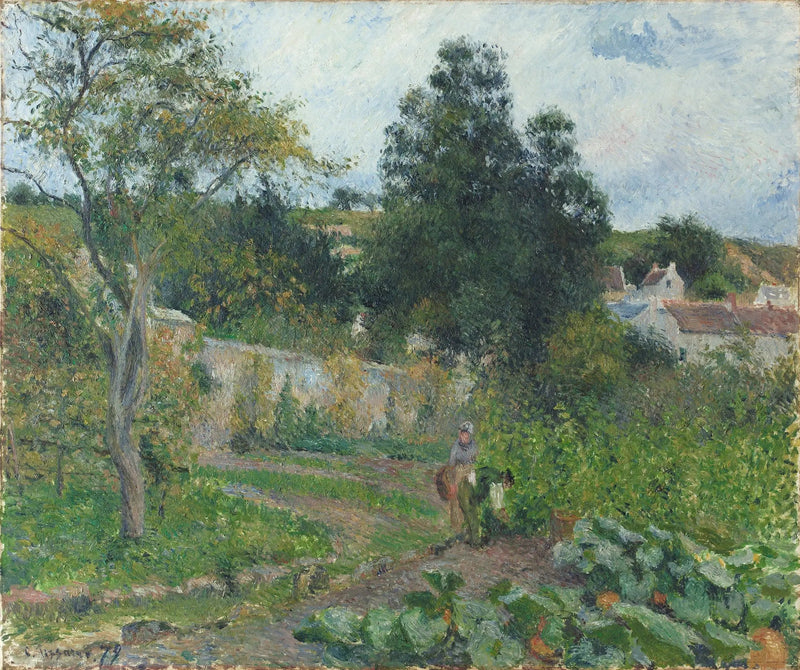 Moestuin bij het Ermitage, Pontoise - Camille Pissarro
