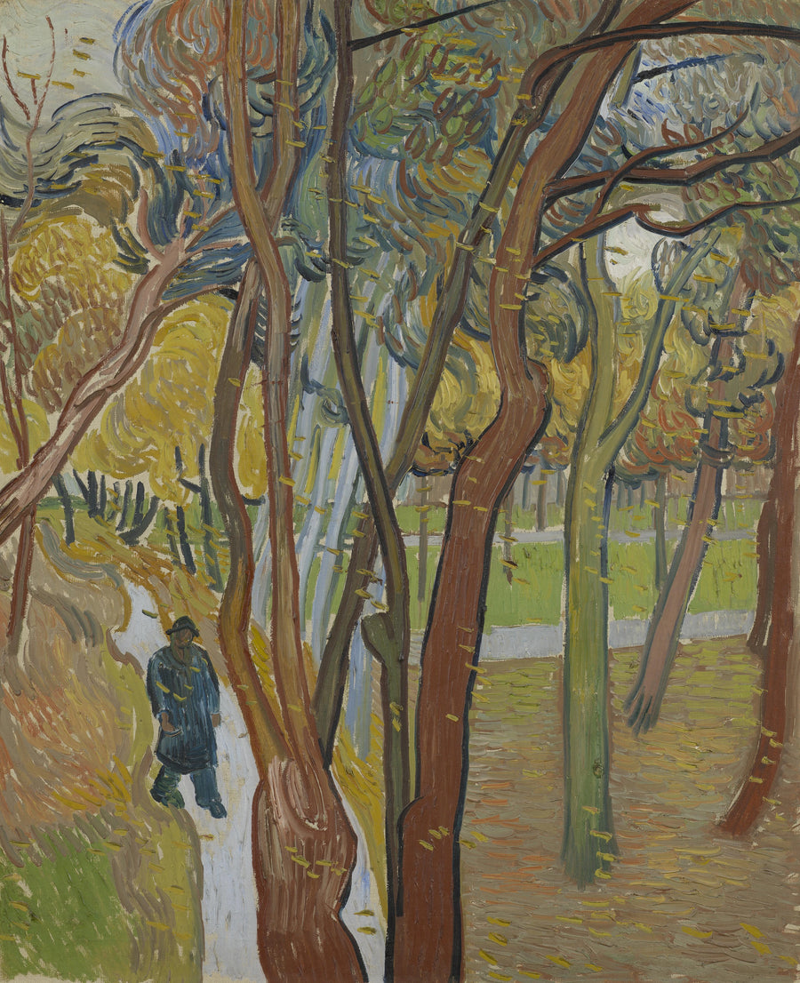 De tuin van het Sint-Paulusziekenhuis (« De vallende bladeren ») - Vincent van Gogh