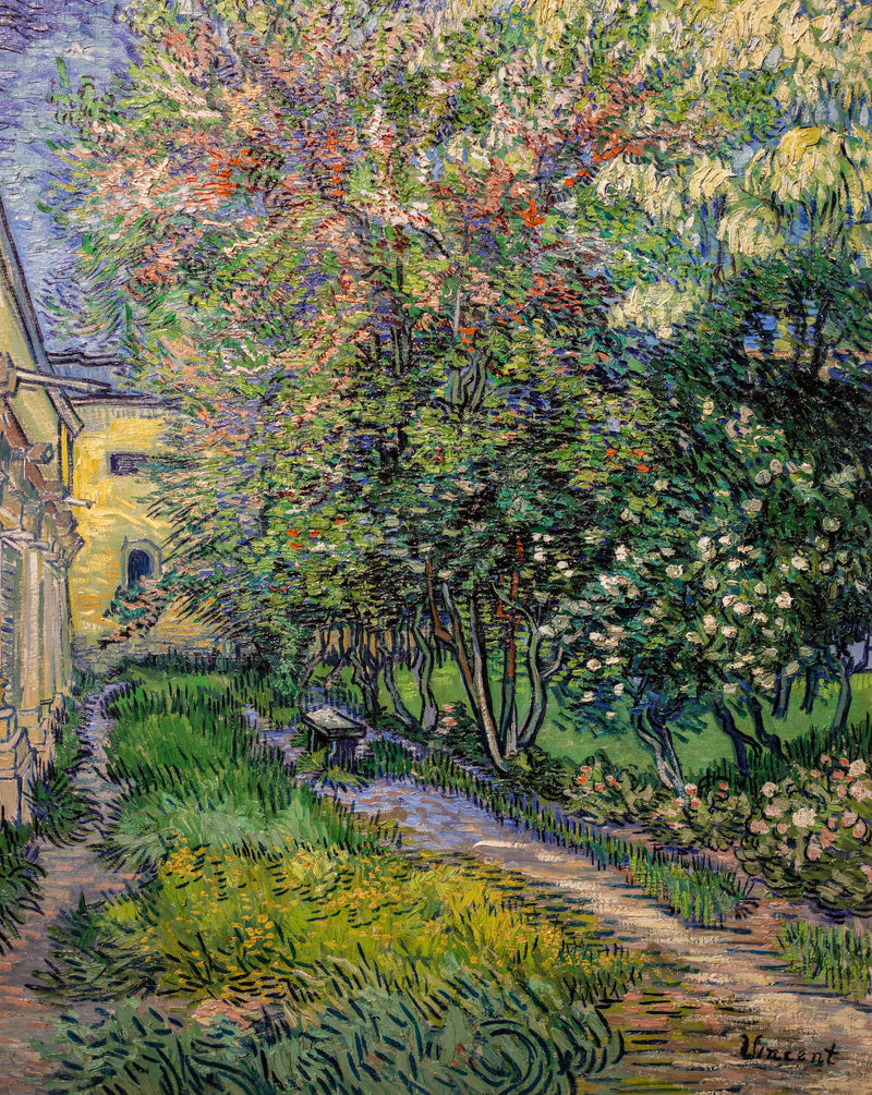De tuin van het gesticht van Saint-Rémy - Vincent van Gogh
