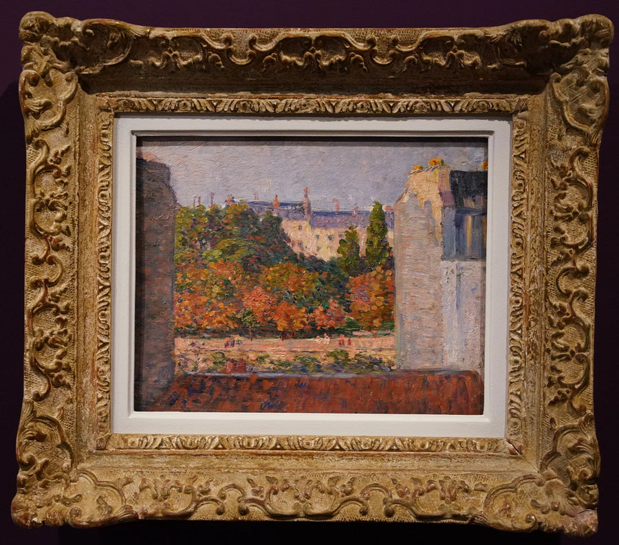 Tuin gezien vanaf een hoog raam - Maximilien Luce