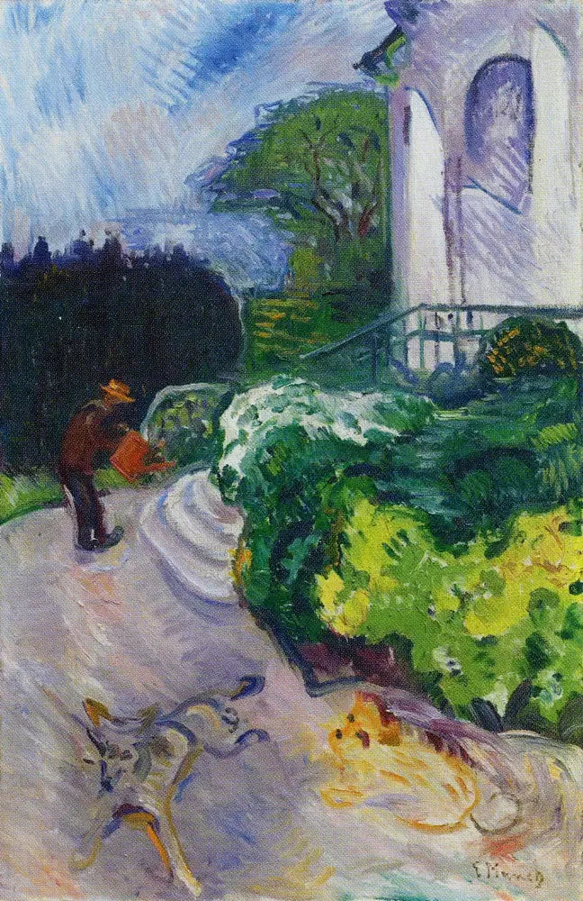 Deense tuinman de tuin van Dr. Linde - Edvard Munch