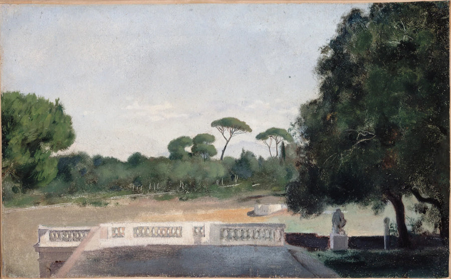 Jardins de la Villa Borghèse vus depuis la Villa Médicis à Rome - Jean-Jacques Henner