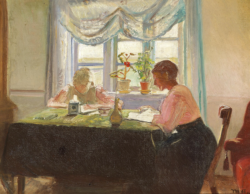 Je fais mes devoirs près de la fenêtre. - Michael Peter Ancher