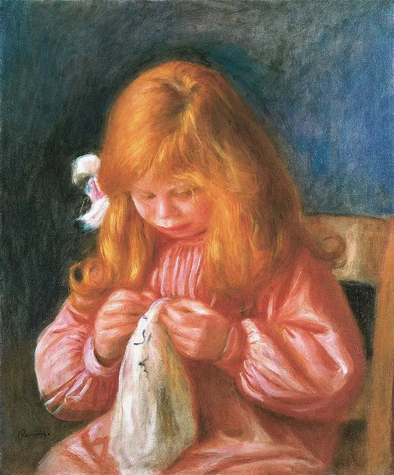 Jean Renoir naaiend - Pierre-Auguste Renoir