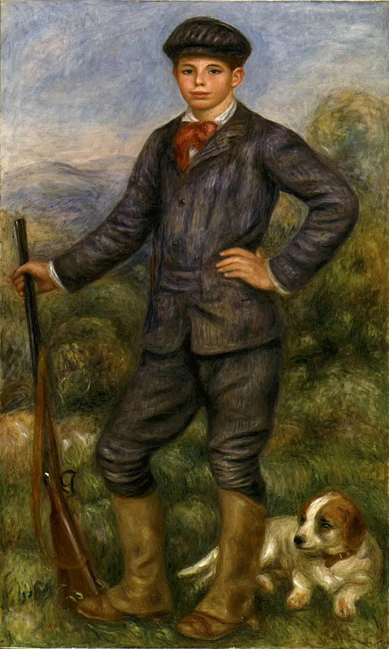 Jean Renoir als jager - Pierre-Auguste Renoir