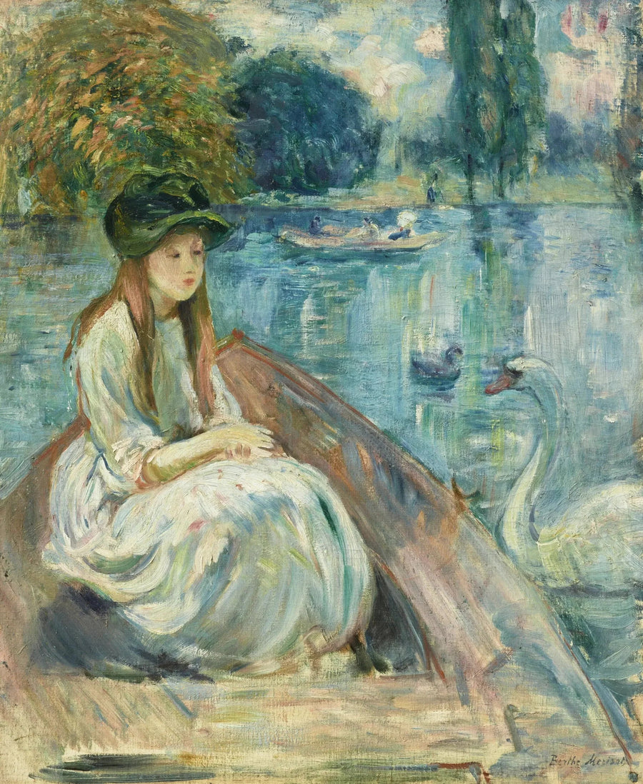 Jeanne Fourmanoir aan het meer - Berthe Morisot
