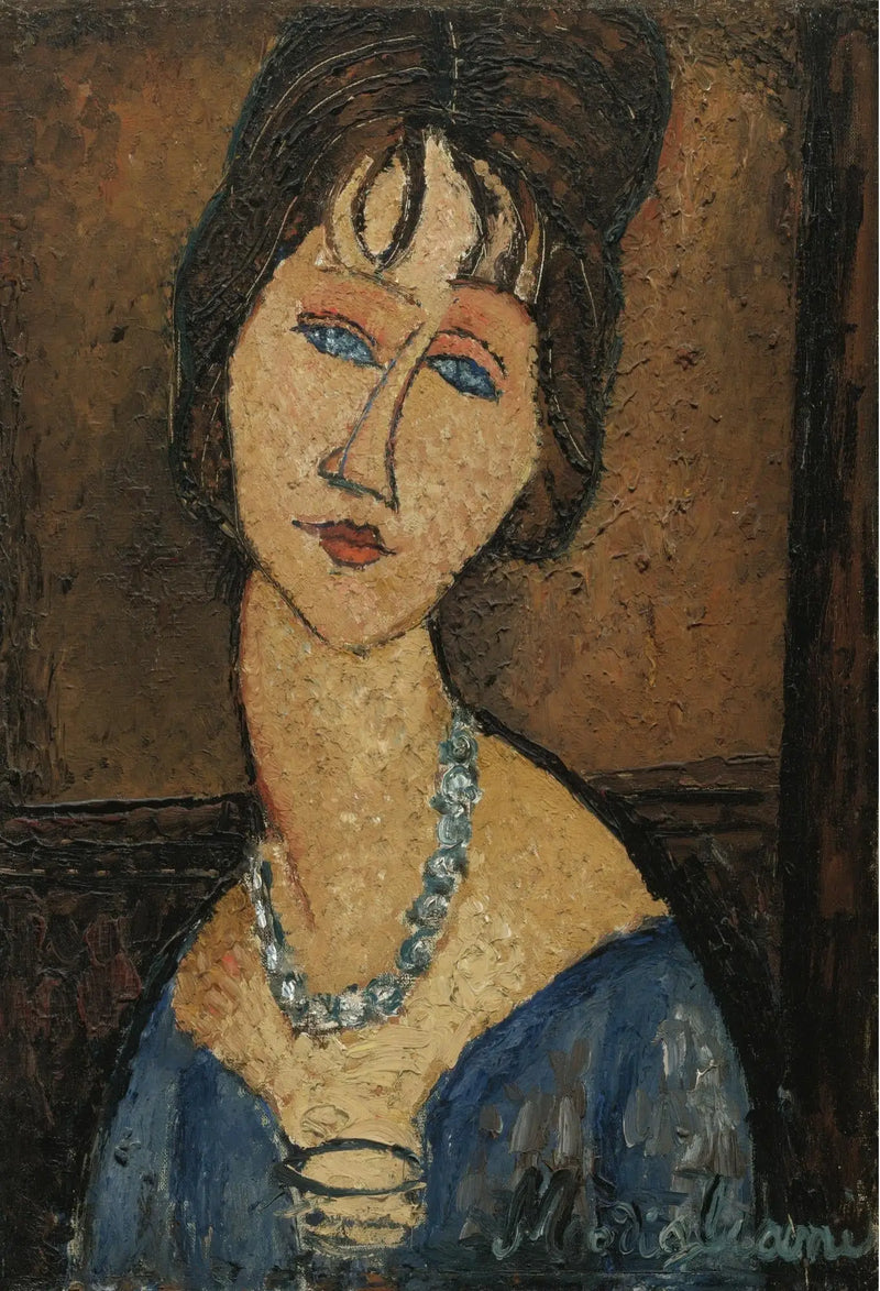 Jeanne Hébuterne met Kraag - Amedeo Modigliani