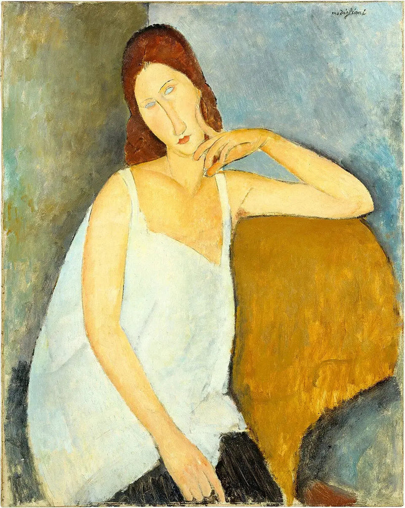 Jeanne Hébuterne met blote schouders - Amedeo Modigliani