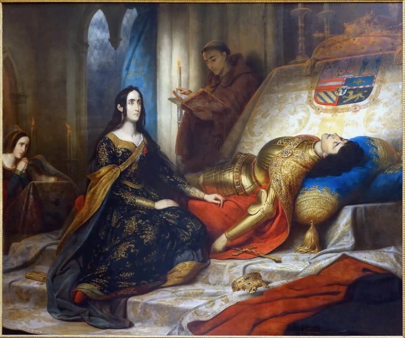Jeanne de folle wachtend op de verrijzenis van Philippe de Beau, haar man - Charles de Steuben

Source:
Jeanne la folle attendant la résurrection de Philippe le Beau son mari - Charles de Steuben