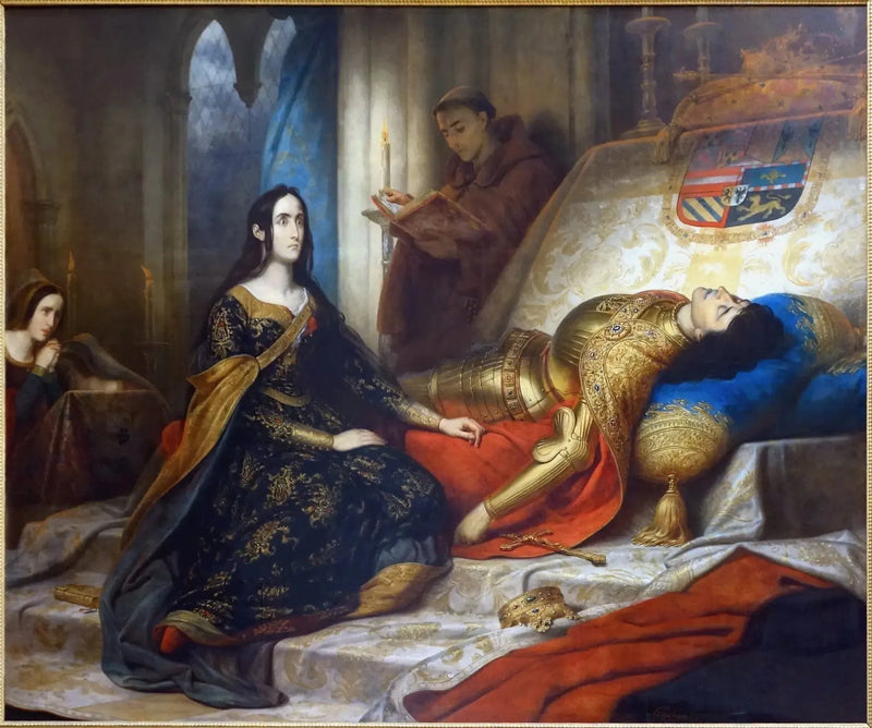 Jeanne de folle wachtend op de verrijzenis van Philippe de Beau, haar man - Charles de Steuben

Source:
Jeanne la folle attendant la résurrection de Philippe le Beau son mari - Charles de Steuben