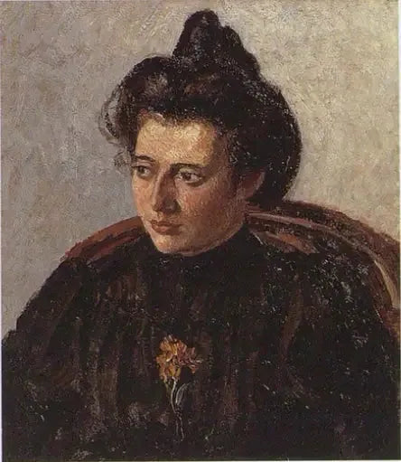 Jeanne Pissarro, ook wel Cocotte genoemd, met een knot - Camille Pissarro