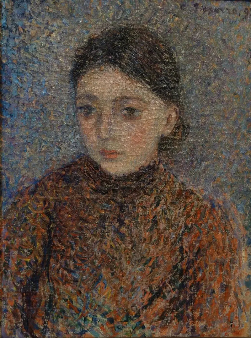 Jeanne Pissarro, bijgenaamd Cocotte, in buste - Camille Pissarro