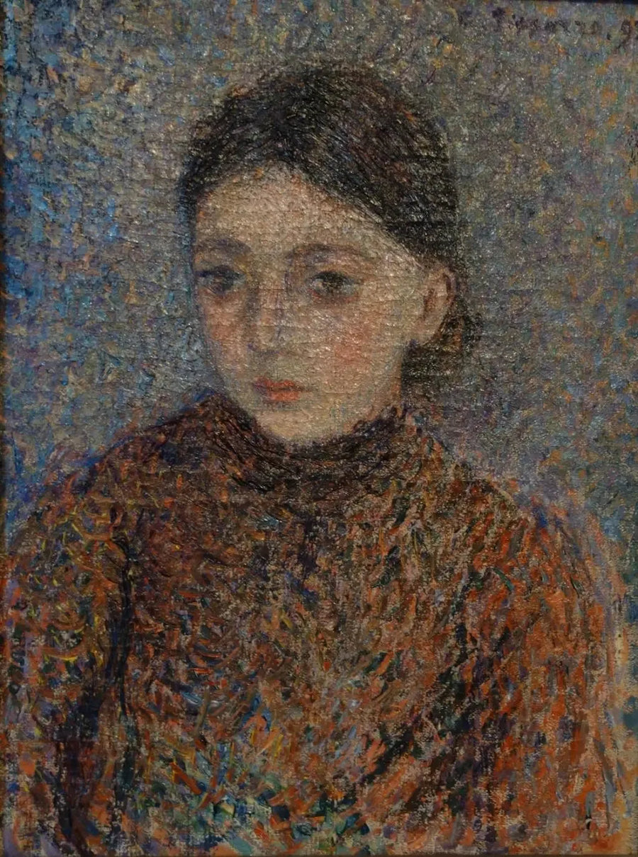 Jeanne Pissarro, bijgenaamd Cocotte, in buste - Camille Pissarro