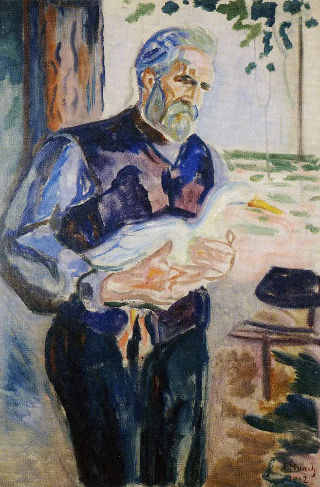 Jensen met een eend - Edvard Munch
