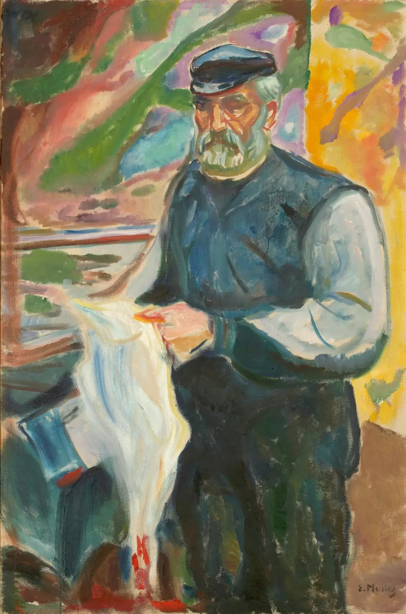 Jensen met een dode eend - Edvard Munch