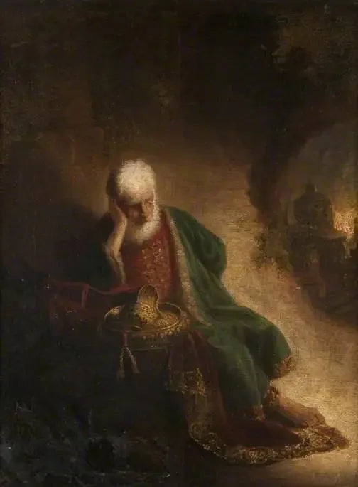 Jeremia die huilt om de vernietiging van Jeruzalem - Rembrandt