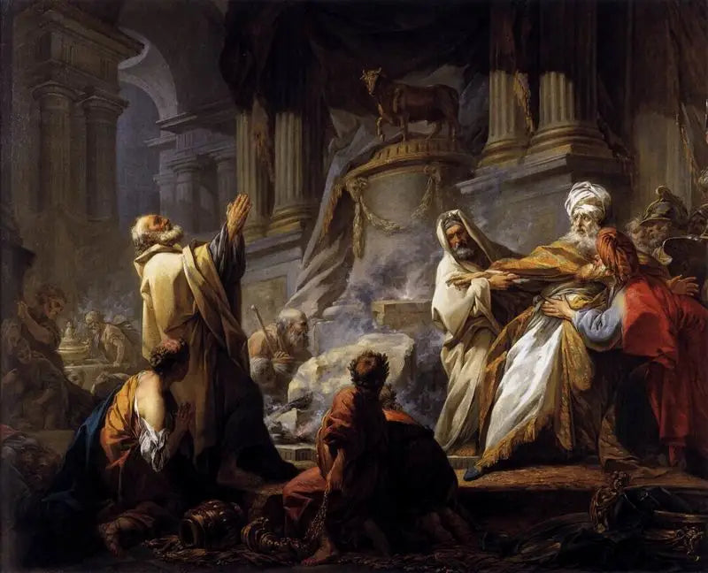 Jéroboam die offers brengt aan de idolen - Jean-Honoré Fragonard